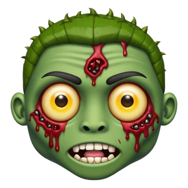 Emoji de zombie fom piercing na sobrancelha  sticker