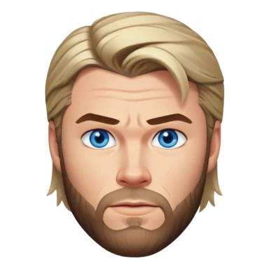 Chris Hemsworth with blue eyes sticker