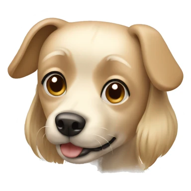 small beige dog sticker