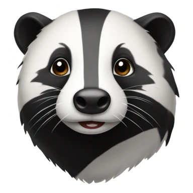 Black and white bager  sticker