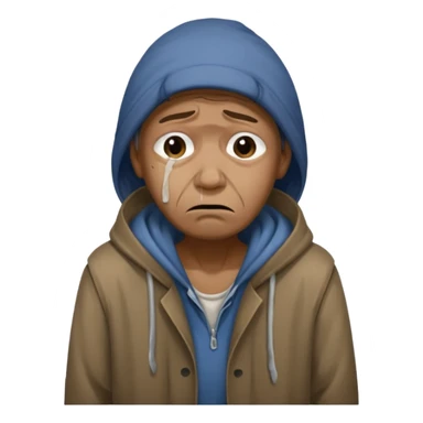 Mendiga chorando muito na rua sticker