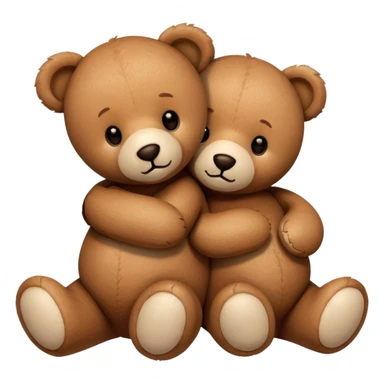 Teddy bears snuggling sticker