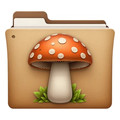 file folder with mushroom on cover  sticker