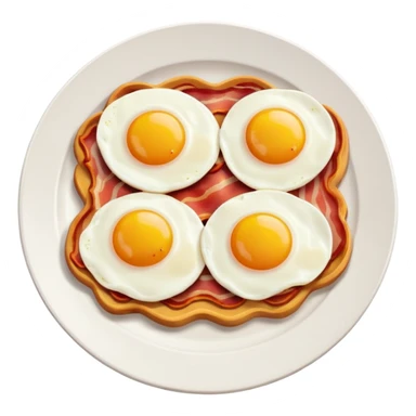 Bacon and eggs on a plate sticker