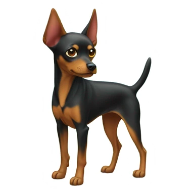 minpin dog on island sticker