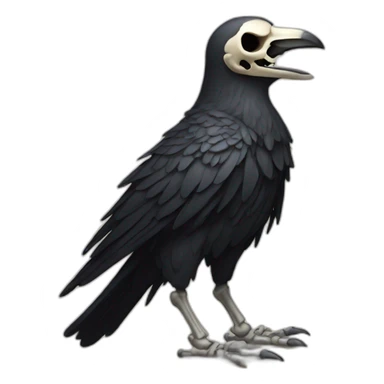 Skeleton of crow sticker