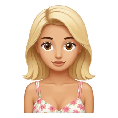 Luxury blonde model, brown eyes, honeymoon travel sticker