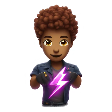 Heart with a lightning aura sticker