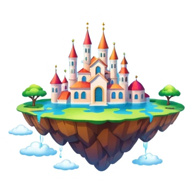 surreal heaven with floating islands, whimsical clouds, and impossible architecture sticker
