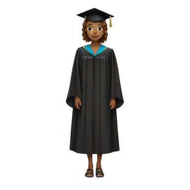 Girl graduation gown sticker