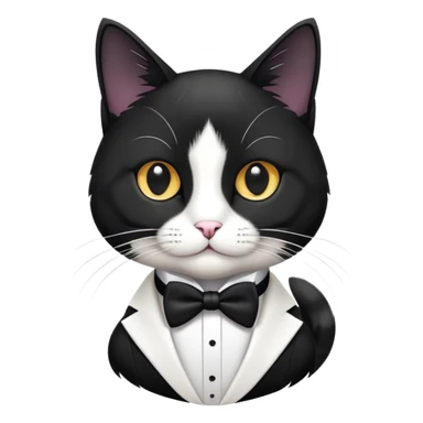 Cat in a tux sticker