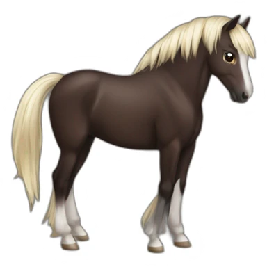 dark-brown-Petite-pony sticker