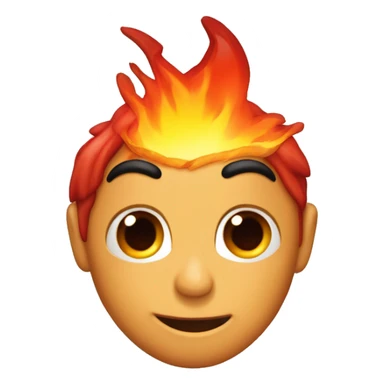 Corazón Roto rodeado de fuego sticker