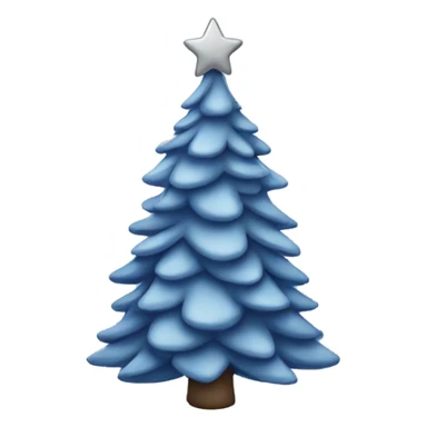 Blue grey Christmas tree sticker