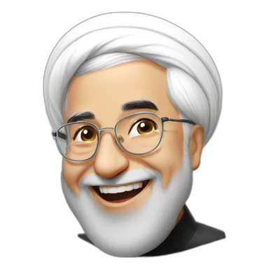 Hasan Rouhani laughing sticker