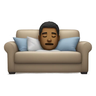 Guy napping on couch sticker