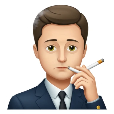 Зеленский курит сигарету sticker