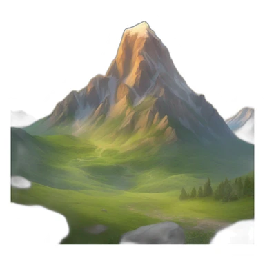 soleil derrière une montagne sticker