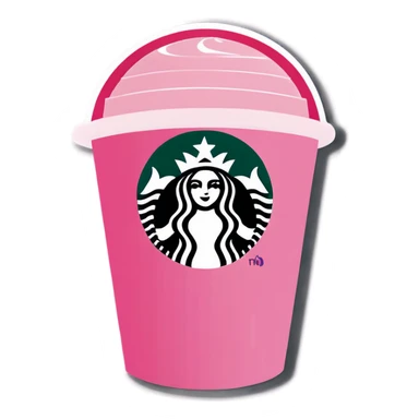 Pink Starbucks cup sticker