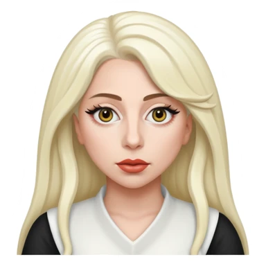 lady gaga in white sticker