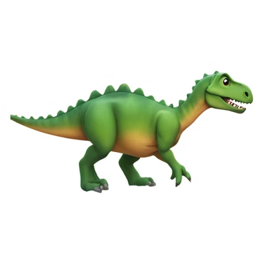 A dinosaur at a beach sticker
