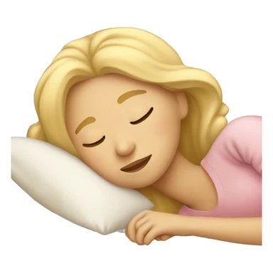 Blonde girl sleep sticker