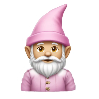 Gnome with a light pink hat sticker