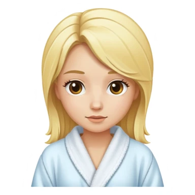 blonde girl in bath robe  sticker