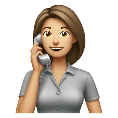 woman talking on the phone sticker