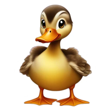 duckling that holds lipstick sticker