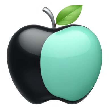 3D technical icon representing Responsabilité Administrative with black and mint green (#B5F4D3) colors, procedural safeguards, accountability, apple emoji style sticker