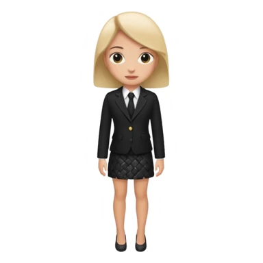 just give me the ccloth like womens formal a suit and a mini skirt black give e just the clothes no women  sticker