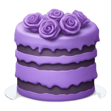 Purple funeral cake sticker