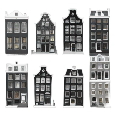 Black and white Amsterdam sticker