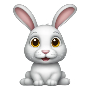 Rabbit with gigantic ears sticker