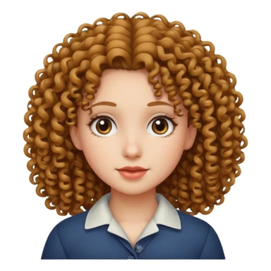 Curly hair girly sticker