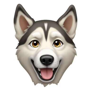 Husky, golden beige Who screams sticker