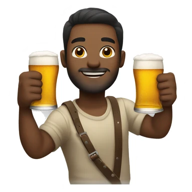 Guys cheersing a beer  sticker