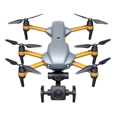 professional camera drone object icon, stabilized gimbal camera, large lens, futuristic drone body, 3D cartoon, mobile game icon style, centered, clean background, no text, no watermark
  sticker