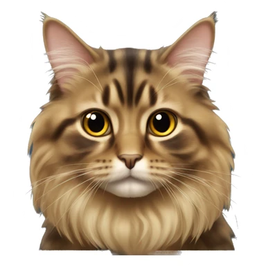 a long haired tortoseshell cat sticker
