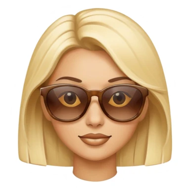 blonde woman with sunglasses sticker