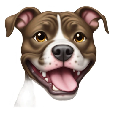 Brindle pitbull smiling sticker