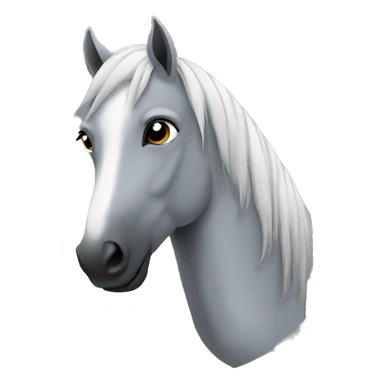Grey horse with black mane sticker