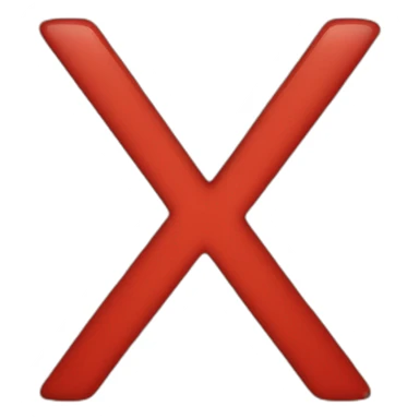 a red letter x sticker