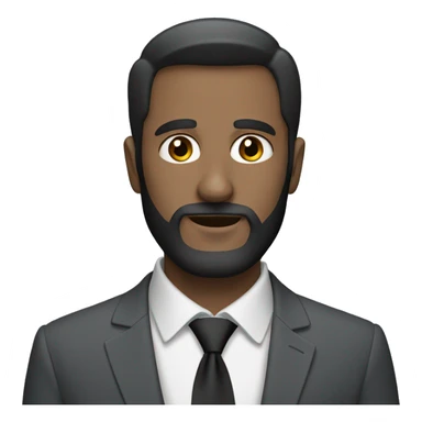 a man with a dark beard in a grey suit sticker