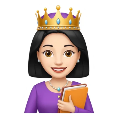 The Queen holding a notepad sticker