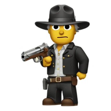 clint eastwood with a gun sticker