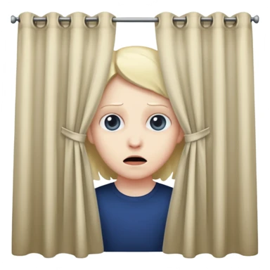 stalker peeking through curtains sticker