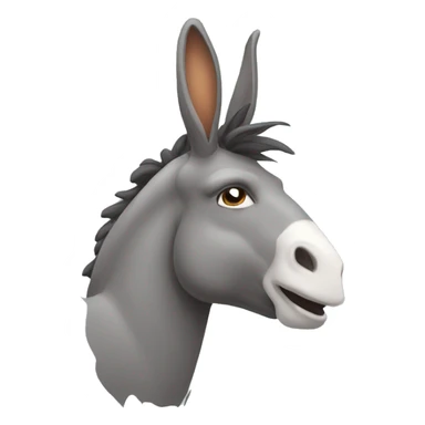 A donkey with horns like a rabbit and a horse's tail sticker