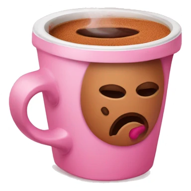 Pink Coffee with cinnamon  sticker